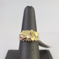 Real 10k Nugget Ring Yellow Gold Casual Ring 10kt Genuine