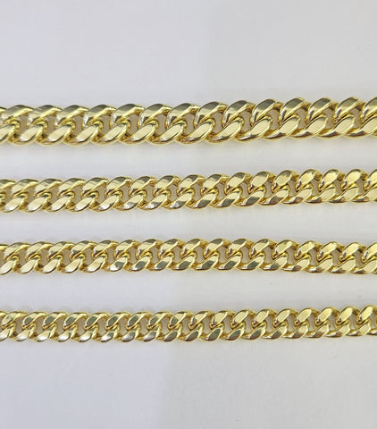 Real 10k Gold Miami Cuban link Bracelet 6mm-9mm 7"-9" 10kt Yellow Gold