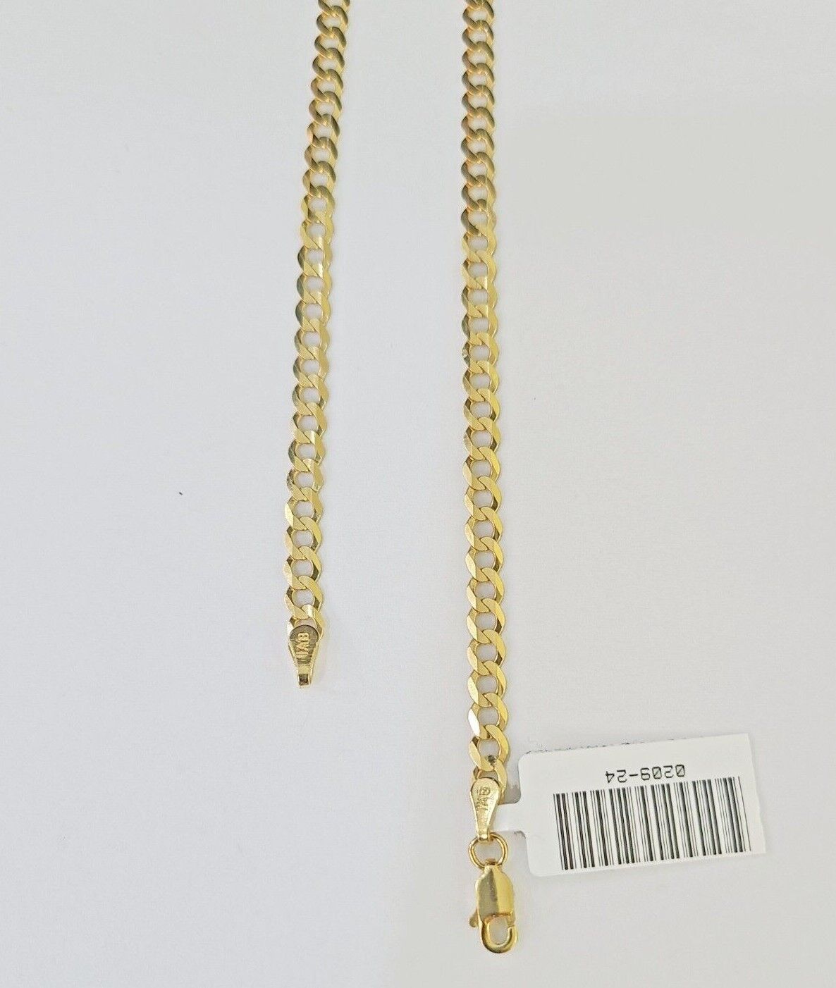 Real 10k Yellow Gold Cuban Curb Link chain 4mm 18-26Inch SOLID Necklace DISCOUNT