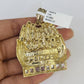 Real 10k Rope Chain Last Supper Charm Set 8mm 20"-30" Inch Necklace Yellow Gold