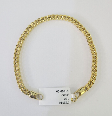 10k Yellow Gold Franco Bracelet 3mm 7.25" Inch Men Women Link Real