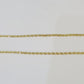 Real 10k 3mm Rope Chain INRI Cross Pendant 18" 20" 22" 24" 26" Gold Set