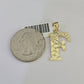 10k Initials Charm Pendant A-Z Alphabets Men Women Real Yellow Gold Genuine