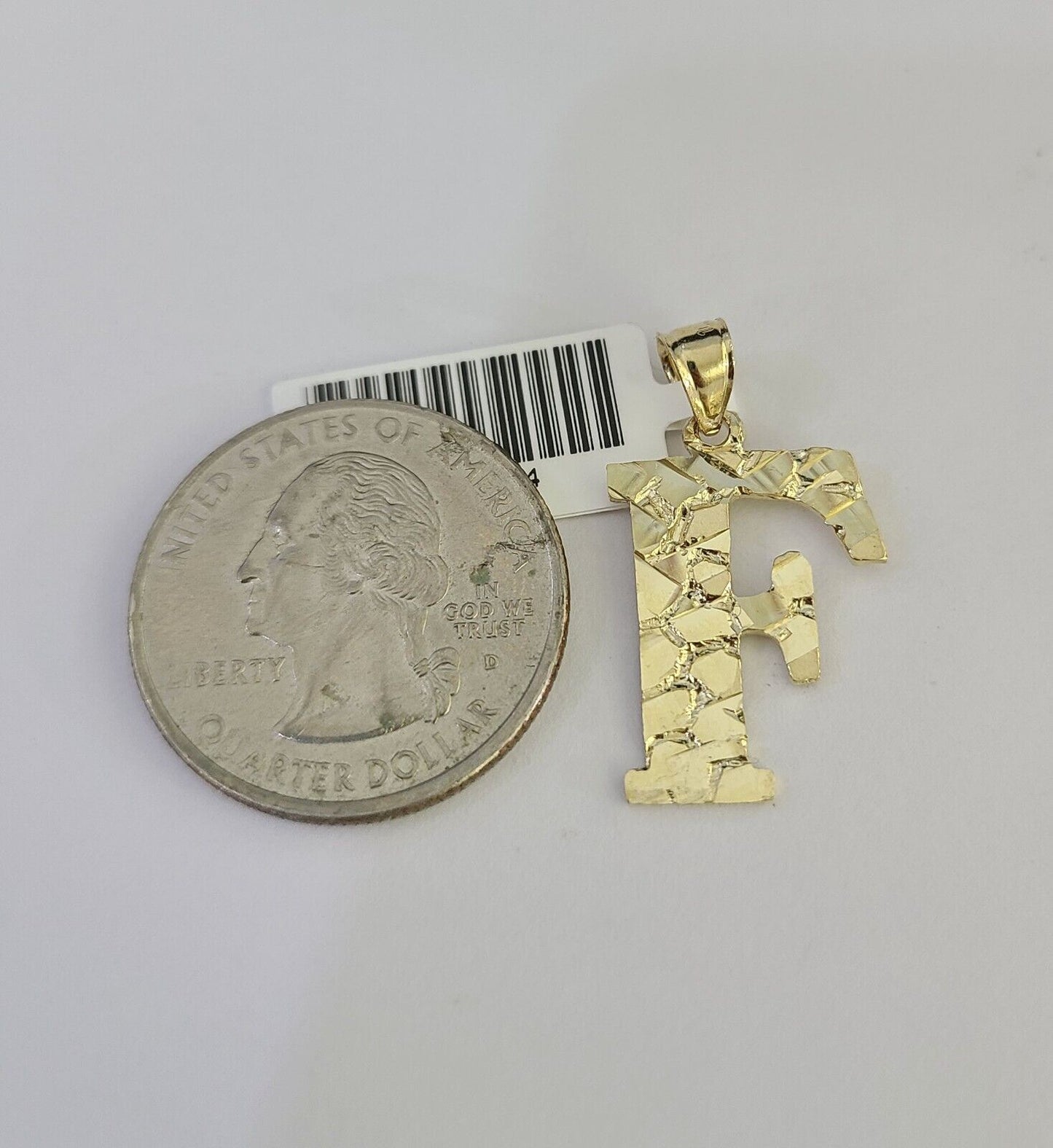 10k Initials Charm Pendant A-Z Alphabets Men Women Real Yellow Gold Genuine