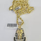 10k Solid Rope Chain Pharaoh Charm Diamond Set 4mm 20"-28" Necklace Gold Yellow