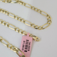Real 14k Solid Gold Chain Figaro Link Necklace 5mm 18"-28" Men Women 14kt