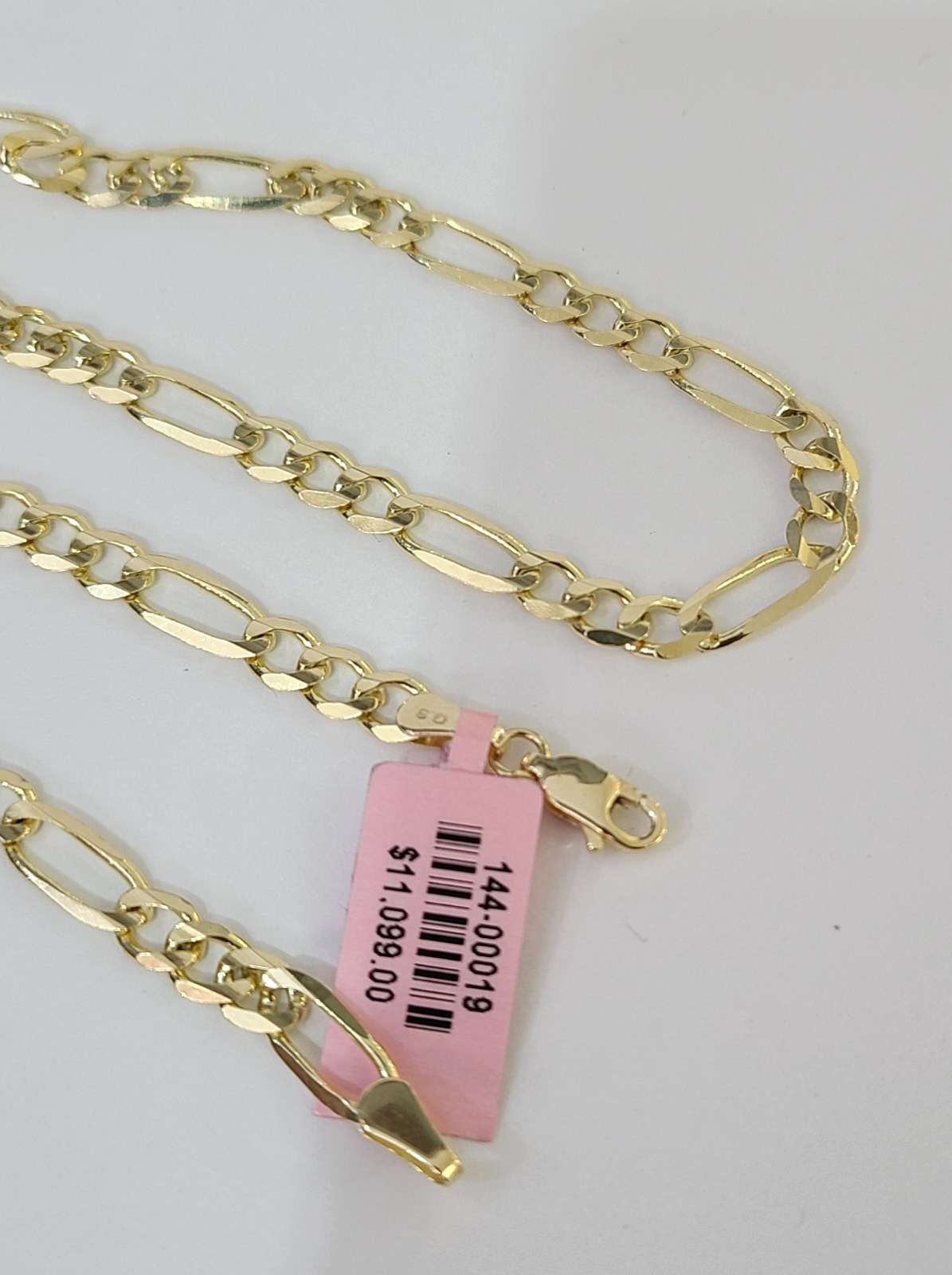 Real 14k Solid Gold Chain Figaro Link Necklace 5mm 18"-28" Men Women 14kt