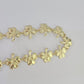 Real 10K Leaf Irish Shamrock Clover Bracelet 11mm 7 Inches 10kt Yellow Gold