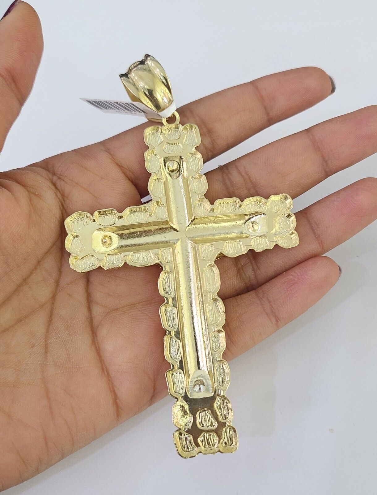 10K Franco Chain Jesus Cross Pendant Charm Necklace 20"-26" 5mm Gold Yellow SET