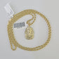 10k 2.5mm Rope Chain Pharaoh Pendant 18"-30" Yellow Gold Set Charm Necklace