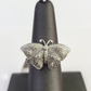 Real 10k Butterfly Diamond Ladies Ring Women Casual 10Kt White Gold