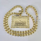 10k Gold Byzantine Necklace Last Supper Charm Pendant 20"-30" 8mm REAL SET Chain