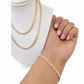 10k Gold Solid Royal Miami Cuban Link Chain Bracelet Set 3mm Necklace Men Women