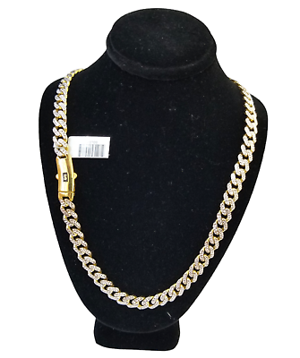 10K Real Gold Monaco Link Chain 20 inch Diamond Cut Men Women Necklace 10Kt