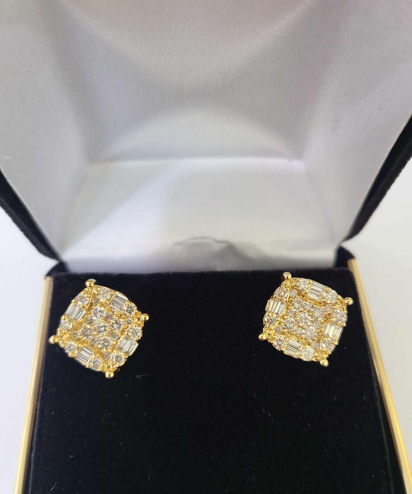 Men's 10k yellow gold and offers diamond earrings