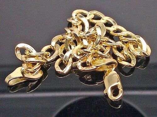 10K Yellow Gold Link Bracelet 4mm Width 8Inch Long 2.6gm Lobster Lock