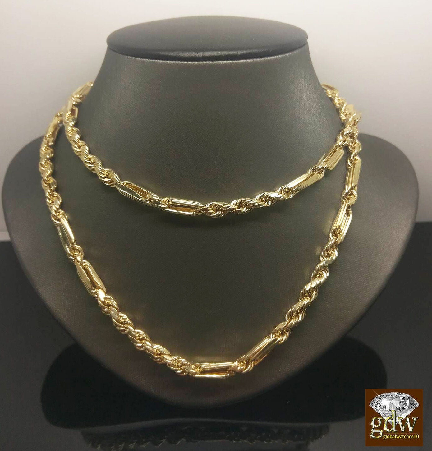 Real 10k Yellow Gold Milano Rope Necklace Real Gold 22" 24" 26" 28"