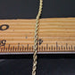 Real 10k Yellow Gold Rope Chain 24" 2.5 mm Necklace Diamond Cut Men Women 10kt