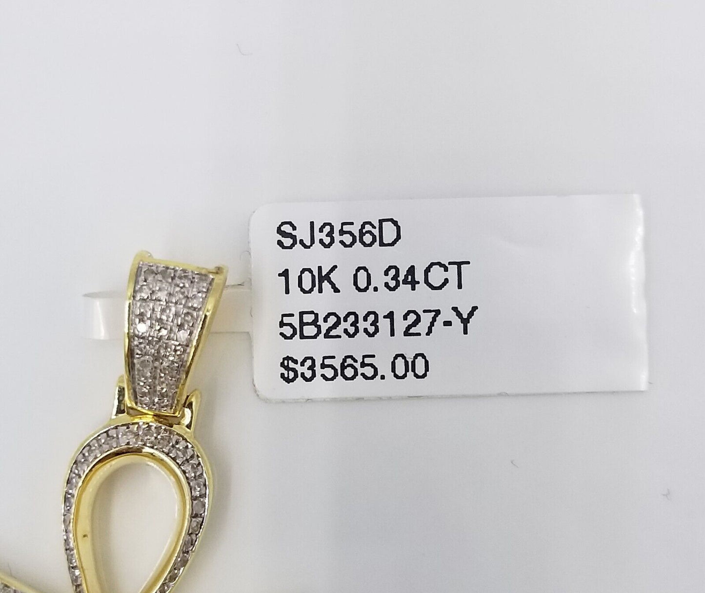 10k Real Gold Cross Evil Eye Pendant Genuine Diamonds Charm 10KT