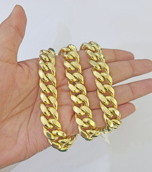 10k Real Miami Cuban Royal Link Chain 24 inch 13mm Genuine Yellow Genuine