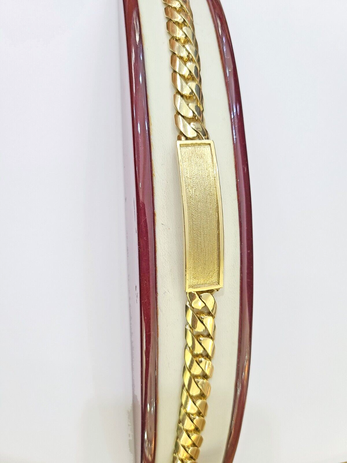 10K Gold ID Bracelet With Miami Cuban 10 mm 9" inches 10kt