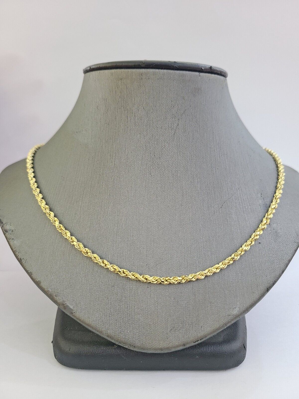 Real  14k Yellow Gold Rope Chain 3mm 26 Inches Ladies Necklace