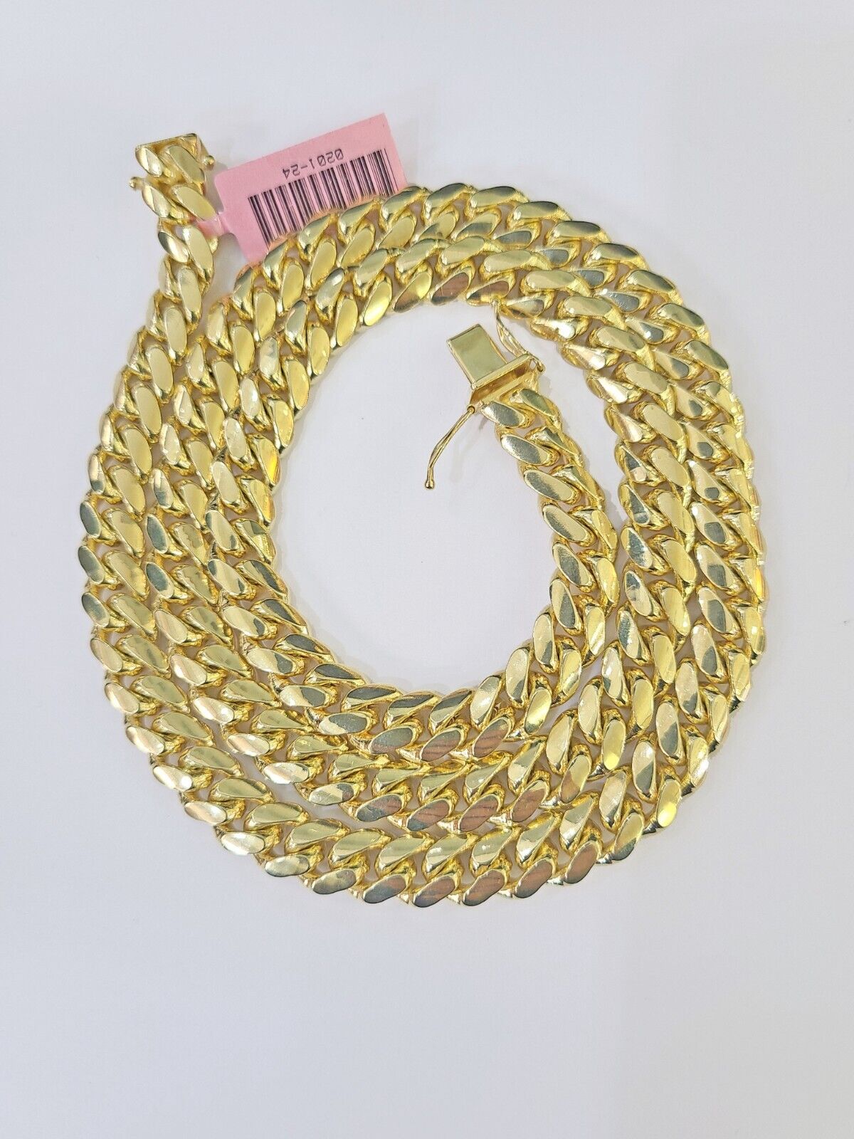 14k Gold 8mm Miami Cuban Link Chain 22" Necklace Solid Yellow Gold Link