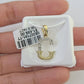 10k Real Yellow Gold Genuine Diamond Initial A-Z Alphabet Charm Letters Pendent