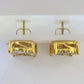 10k Yellow gold Flower Earrings with Real 2.09CT diamond screw-bag ,Women studs