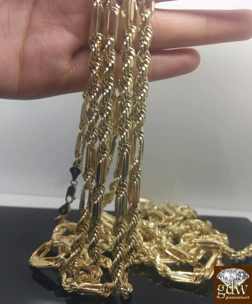 Real 10k Yellow Gold Milano Rope Chain Necklace 5mm 24 Inch Free Shipp –  Globalwatches10