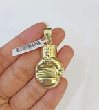 10K Yellow Gold Real Boxing Glove Pendant Sport Charm