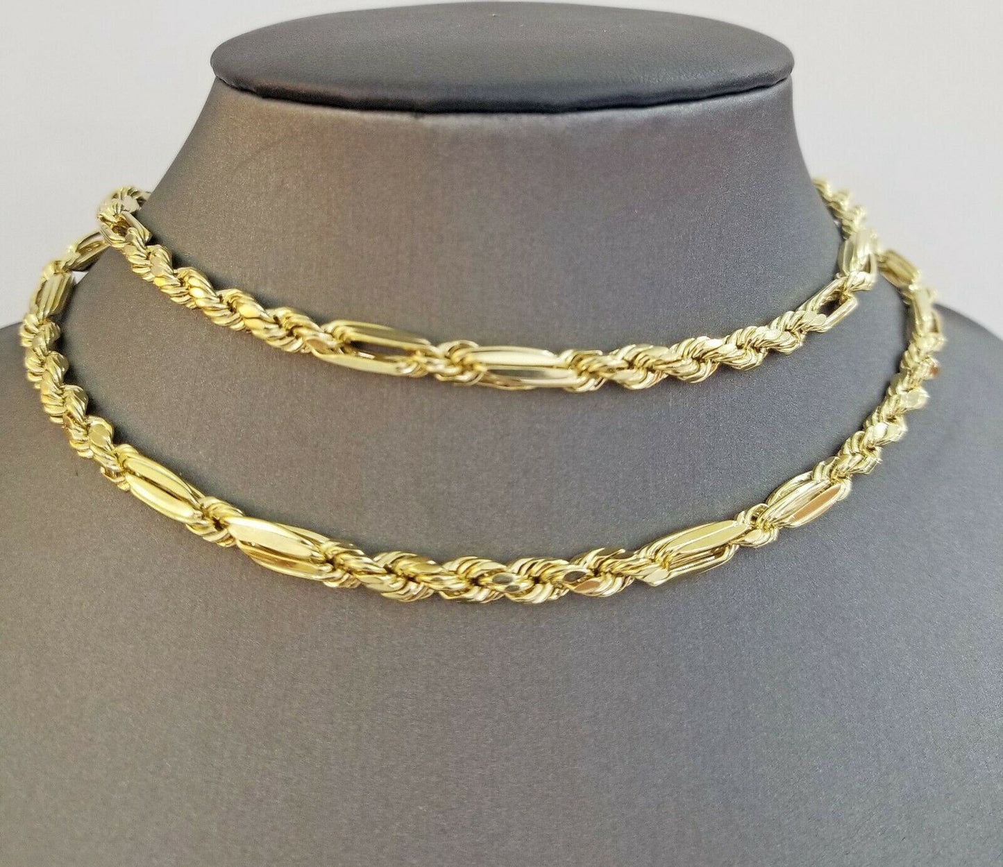 10k REAL Yellow Gold Milano Rope chain 22inch Gold necklace Men Women 4mm 10kt