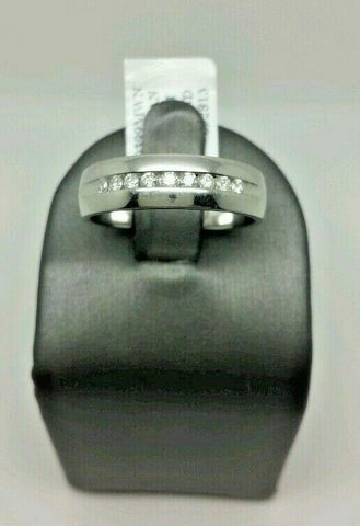 14K White Gold Diamond Wedding Band Diamond mens Engagement Ring