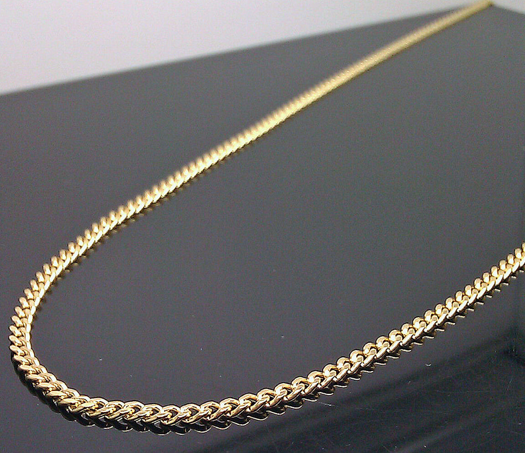 3mm Gold Leather Chain Necklace for Men