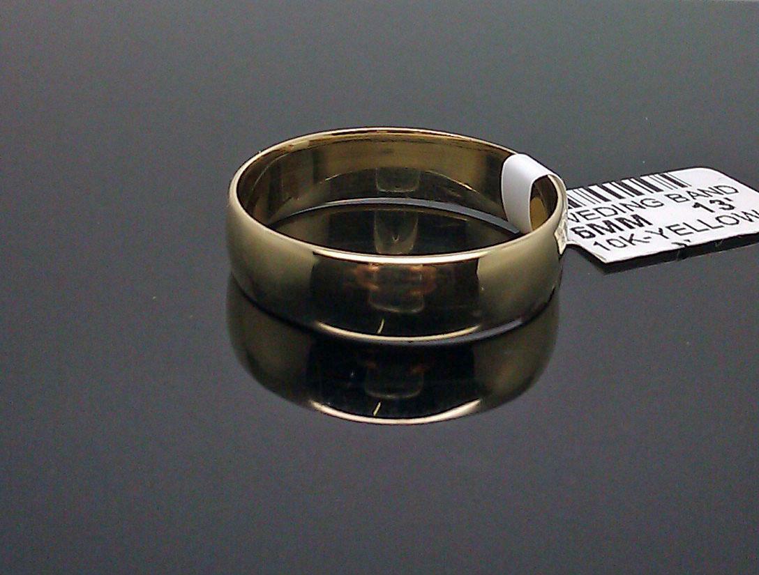 New Real 10K Yellow Gold Wedding/Anniversary Band For Men/Women 6mm Sizable