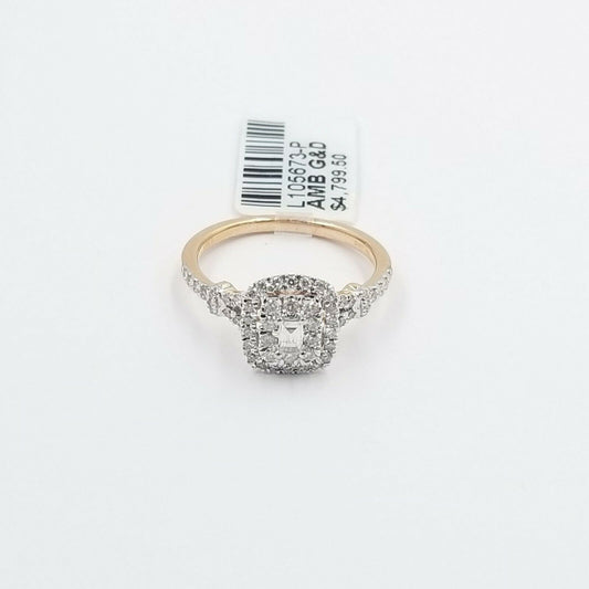 Real 14K Rose Gold & Diamond Engagement/Weeding Ring Women's Solid Gold 0.50CT