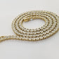10k Real Yellow Gold Real Diamond Tennis Chain Necklace 2.57CT 22" Inch