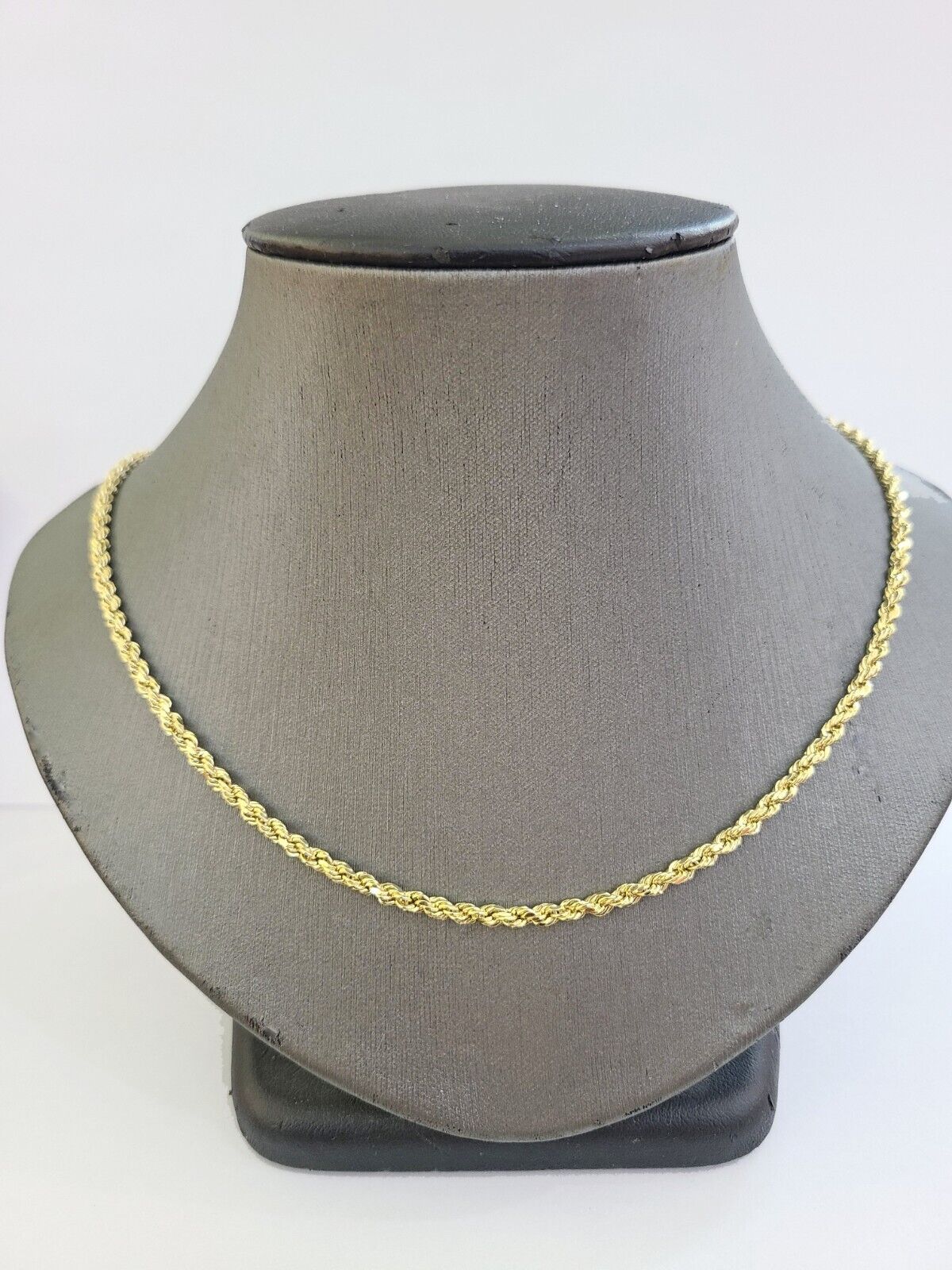 Real  14k Yellow Gold Rope Chain 3mm 24 Inches Ladies Necklace