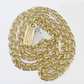 14k Yellow Gold Chino Link ID Necklace/Chain 9mm 24Inch For Men's 14kt Gold