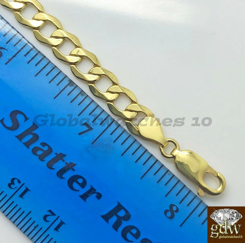 10k Gold Cuban Link ID Bracelet 8" Inch Engrave