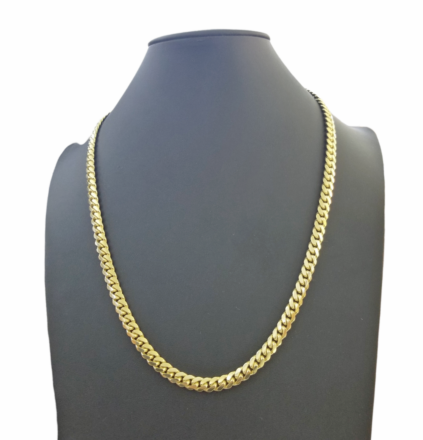 SOLID 10K Yellow Gold Miami Cuban Link Chain 24"Inch 7mm Box Lock Necklace REAL