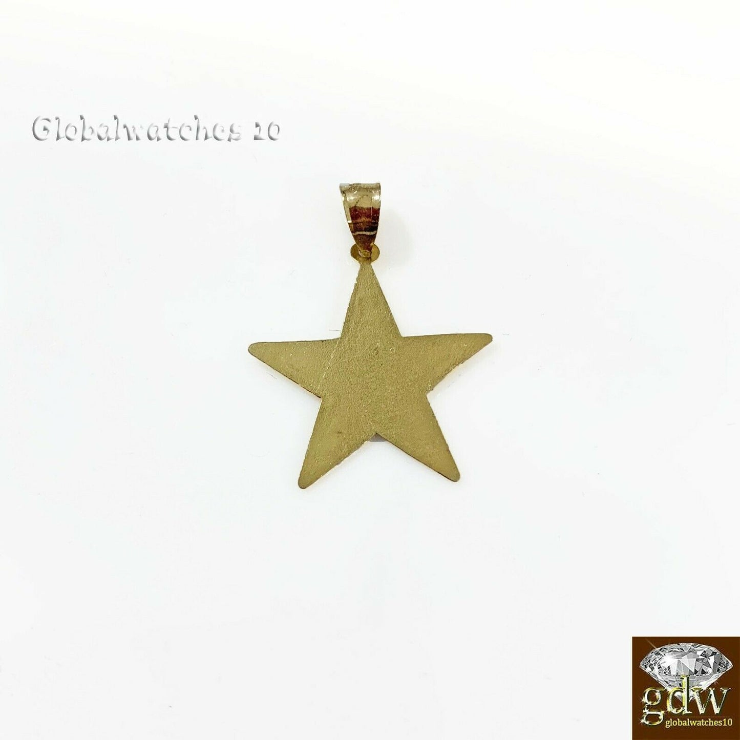 10k Gold Solid Star Sign Charm Pendant Diamond Cut Luck Real 1okt For Chain SALE