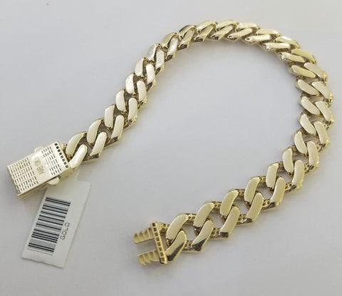 Real 10k Gold 11mm Miami Cuban Link Bracelet 7" Mens Box Lock 10kt Yellow Gold