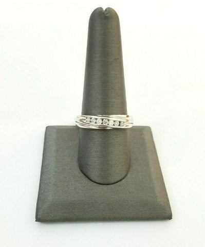 14k Gold 1/4CT Diamond Wedding/ Engagement Ring Band REAL 14 kt White Gold Men's