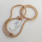 Real 10k Gold Rose Chain Tennis Necklace Diamond Cuts Shiny Men Women 20" 3mm