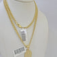 10k Yellow Gold Miami Cuban Chain & Wings Charm \ Pendent SET 3mm 22 Inches