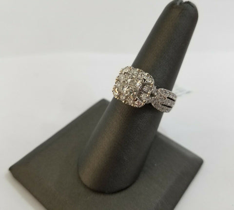 Real 14k White Gold Diamond Women's Engagement Wedding Bridal Ring 2.00 CT