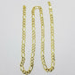 10K Yellow Gold Chain Necklace Figaro Link 26 inches 6mm Men & Women