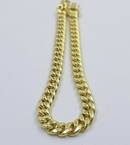10k Yellow Gold Bracelet Ladies 7 inch Miami Cuban Link Real 10kt 6mm FOR Women
