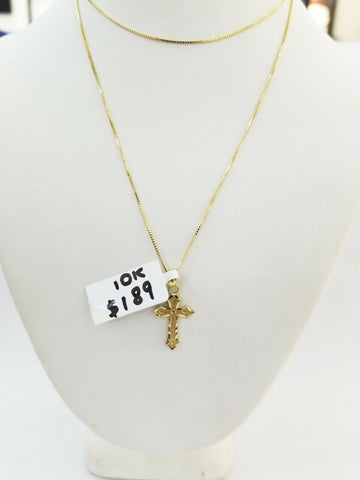 REAL 10k Gold Chain Pendant Under $150 10k Yellow Gold Necklace & Pendant Set
